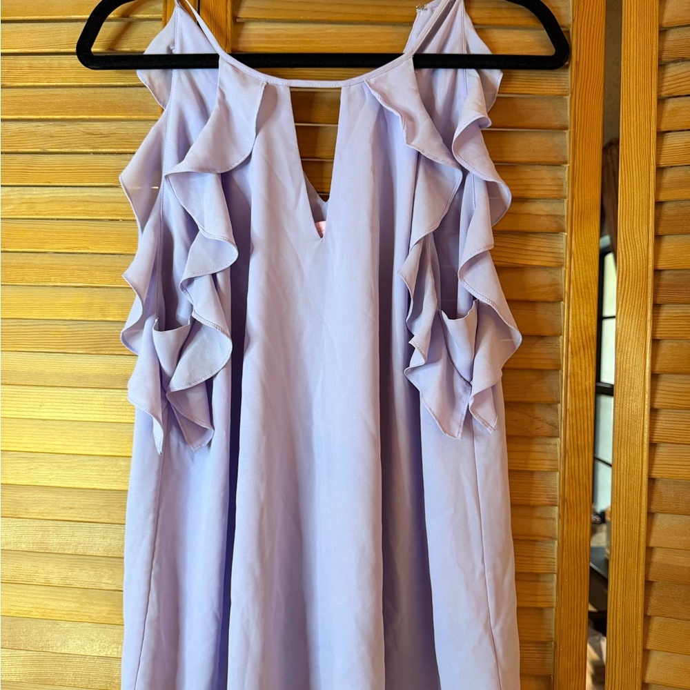 Lilly Pulitzer Lavender Ruffle Blouse